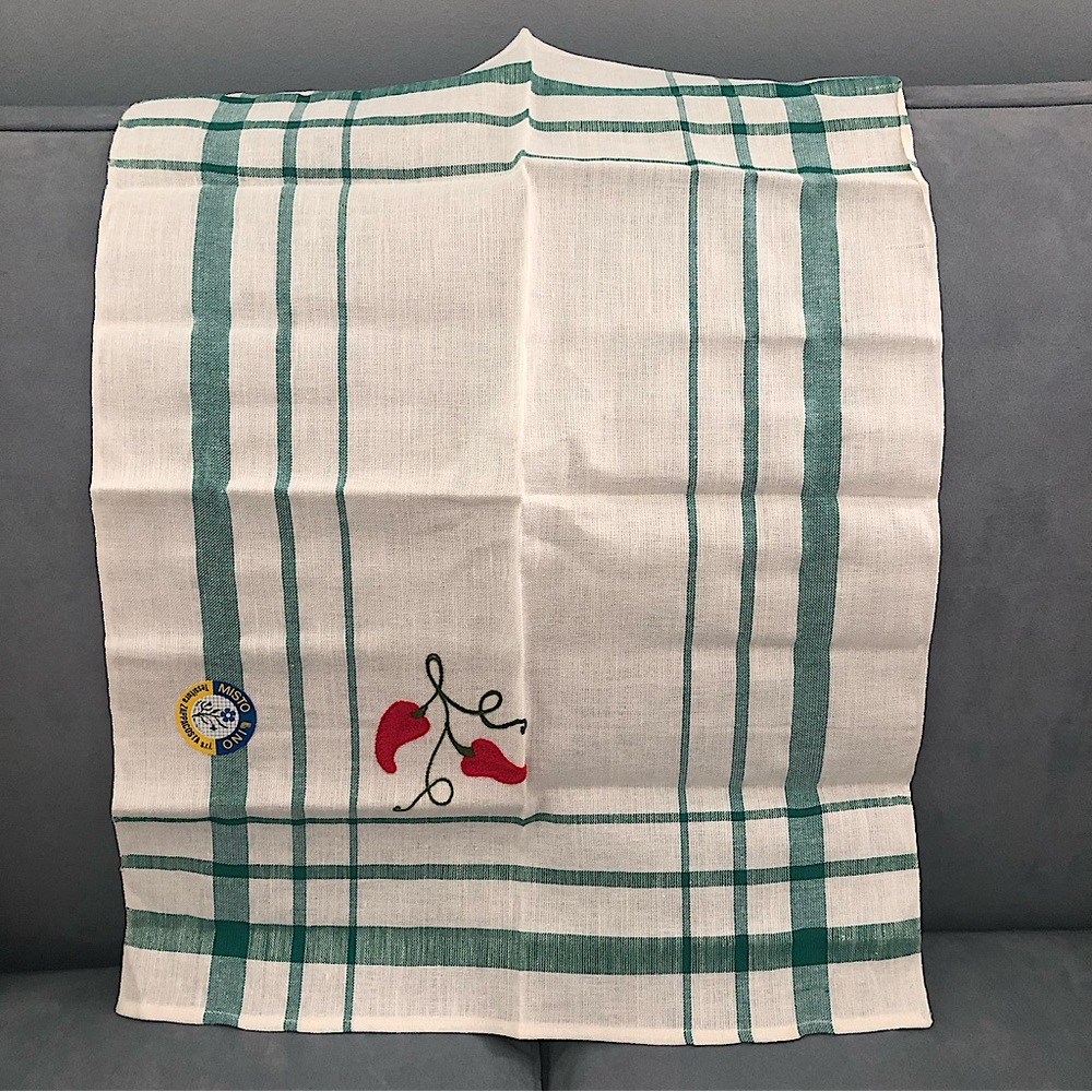 Vintage embroidered tea towel